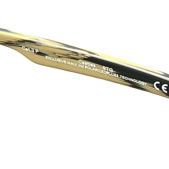 Maui Jim Castles Polarized Aviator Sunglasses MJ0728S-001 NIB - Picture 5 of 10